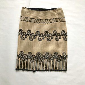 Shani Beaded and Sequined Lace Pencil Skirt Size 10